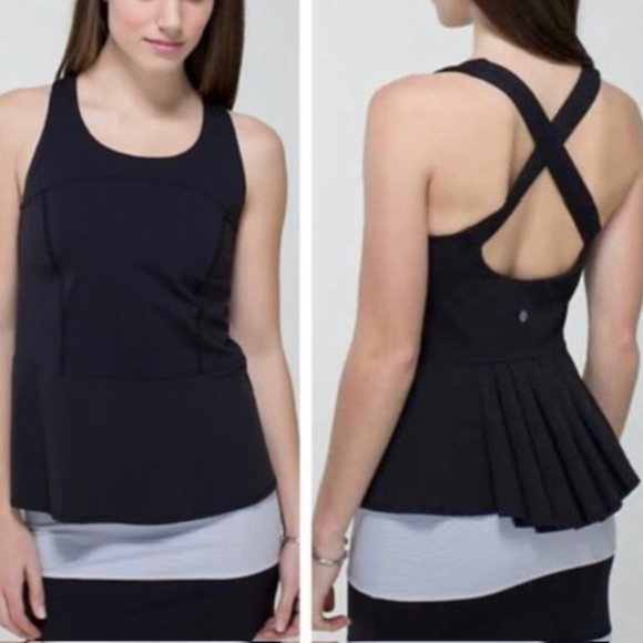 lululemon Pleated Criss cross back tank - Picture 1 of 16